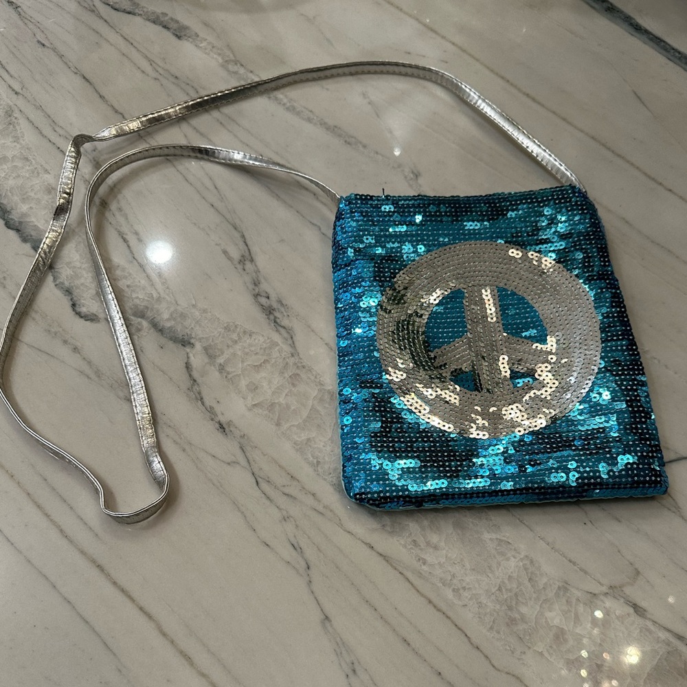Great Condition! Sequin Peace Bag